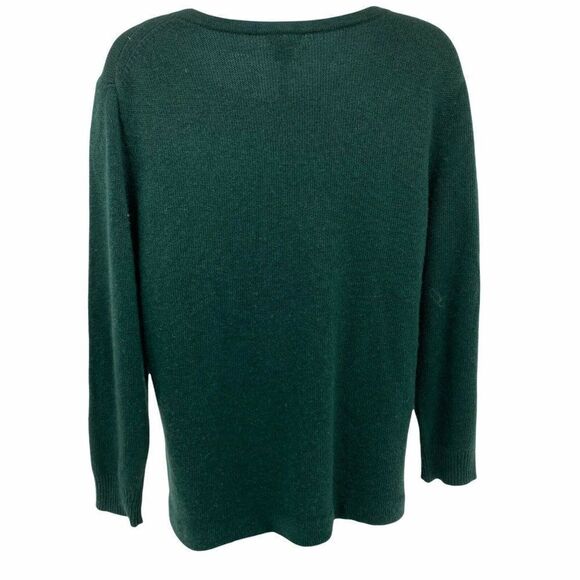 J Crew Merino Wool Green Beaded Sweater Womens size L NWT - Picture 2 of 6